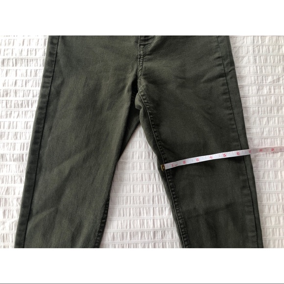 Army Green High Waisted Skinny Jeans - Picture 9 of 11